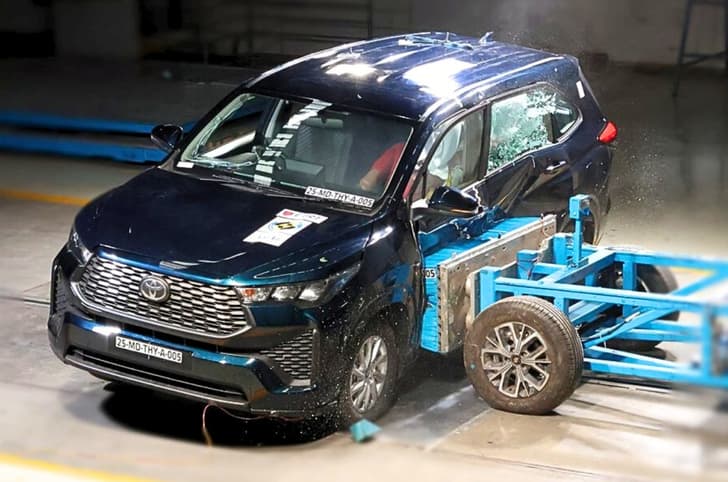 Innova Hycross has secured 5-stars safety rating in BNCAP crash test.